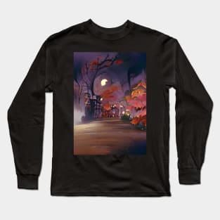 HALLOWEEN IN JAPANESE MOUNTAIN VILLAGE Long Sleeve T-Shirt